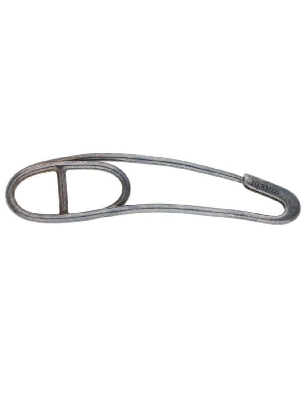 Hermes Chaine D'ancre Punk Silver Brooch